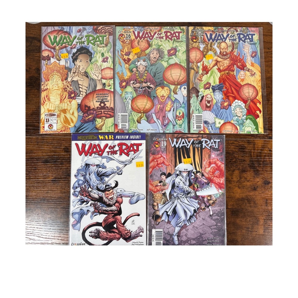 Way of the Rat Comic Lot Issues 13 16 17 18 19 CrossGen Chuck Dixon Martial Arts